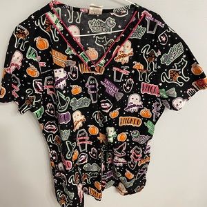 Halloween Scrub Top